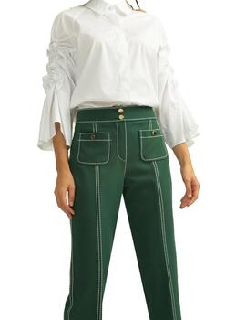 Alba Conde Pantalon Verde