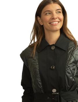 Alba Conde Gabardina Negro