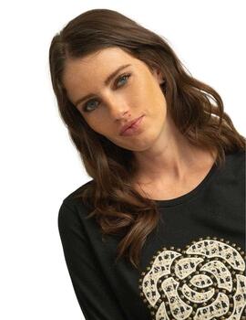Alba Conde Camiseta Negro