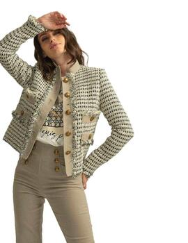 Alba Conde Chaqueta Crudo/Negro