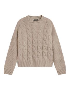 Ecoalf Mimosaalf Knit Woman Taupe Melange