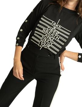 Alba Conde Camiseta Negro