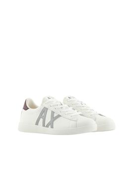 Armani Sneaker Off Wht Grey Bordeau