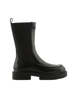 Armani Half Boot Calf Leath Black Black