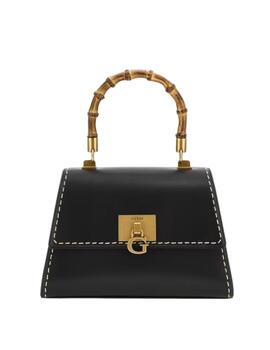 Guess Bolsos Stephi Bamboo Flap Black