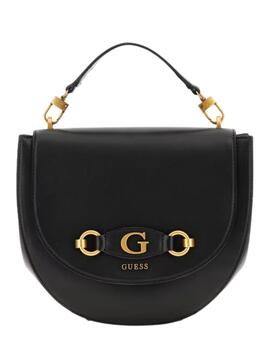 Guess Bolsos Izzy Flap Saddle Bag Black