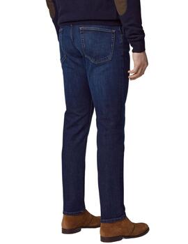 Hackett Pantalones Vintage Wash Denim Denim Blue
