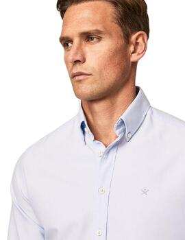 Hackett Camisa Washed Oxford Sky Blue