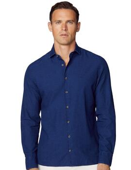 Hackett Camisa Mid Blue Denim Indigo Blue