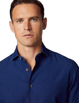 Hackett Camisa Mid Blue Denim Indigo Blue