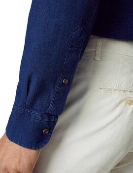 Hackett Camisa Mid Blue Denim Indigo Blue