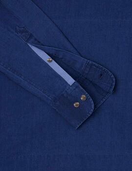 Hackett Camisa Mid Blue Denim Indigo Blue