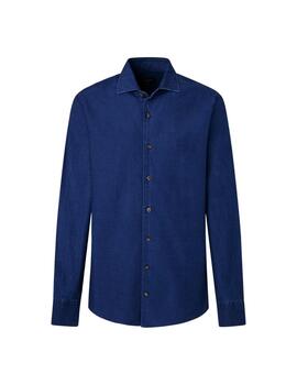 Hackett Camisa Mid Blue Denim Indigo Blue