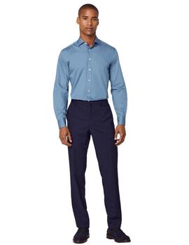 Hackett Camisa Tencel Multi Trim Blue