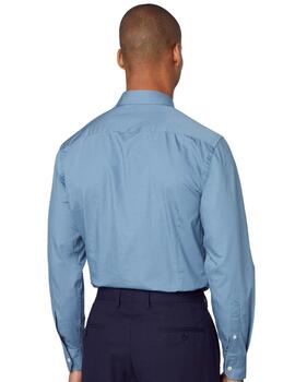 Hackett Camisa Tencel Multi Trim Blue