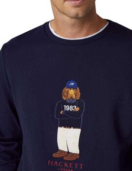 Hackett Sudadera Harry Logo Crew Navy
