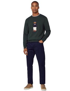 Hackett Sudadera Harry Logo Crew Dark Green