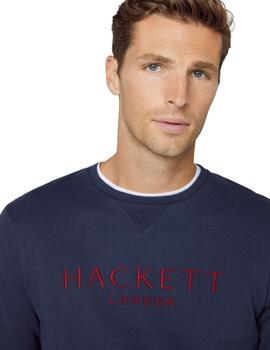 Hackett Sudadera Heritage Crew Navy
