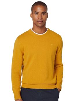 Hackett Punto Lambswool Crew Mustard Brown