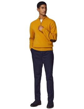 Hackett Punto Lambswool Hzip Mustard Brown