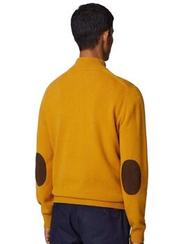 Hackett Punto Lambswool Hzip Mustard Brown