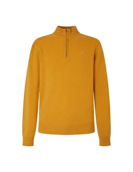 Hackett Punto Lambswool Hzip Mustard Brown