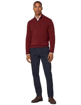 Hackett Punto Lambswool Hzip Brick Red