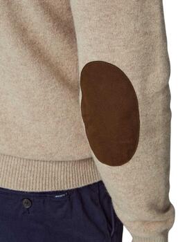 Hackett Punto Lambswool Hzip Tan Brown