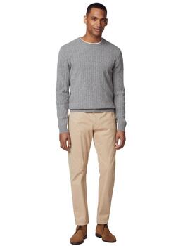 Hackett Punto Lambwool Cable Crew Ash Grey