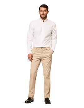 Hackett Camisa Washed Oxford White