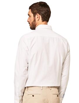 Hackett Camisa Washed Oxford White