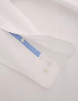 Hackett Camisa Washed Oxford Blanca