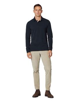 Hackett Polo Woven Trim Rubgy Dark Green
