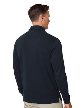 Hackett Polo Woven Trim Rubgy Dark Green