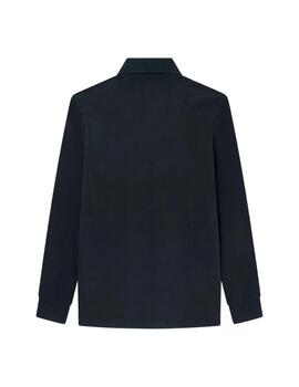 Hackett Polo Woven Trim Rubgy Dark Green
