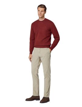 Hackett Punto Lambswool Crew Brick Red