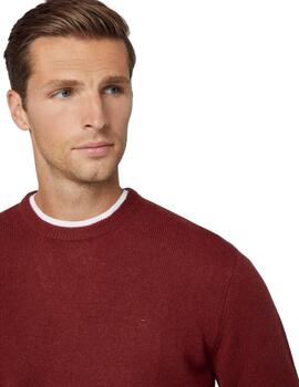 Hackett Punto Lambswool Crew Brick Red