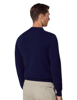 Hackett Punto Lambswool Crew Navy