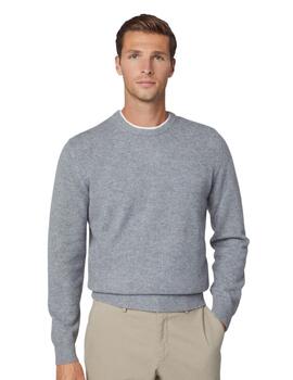 Hackett Punto Lambswool Crew Ash Grey