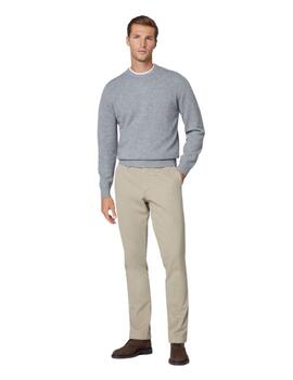 Hackett Punto Lambswool Crew Ash Grey
