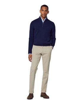 Hackett Punto Lambswool Hzip Navy
