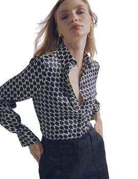 Lola Casademunt Camisa M Detalle Negro