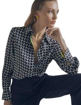 Lola Casademunt Camisa M Detalle Negro