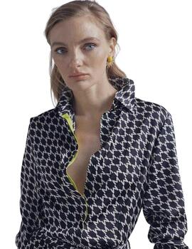 Lola Casademunt Vestido Plisado Negro