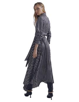 Lola Casademunt Vestido Plisado Negro