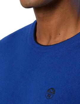 North Sails Crewneck 12Gg Knitwear  Ocean Blue