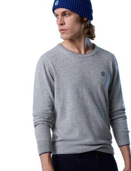 North Sails Crewneck 12Gg Knitwear  Grey Melange
