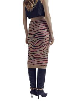 Lola Casademunt Falda Punto Midi Multi
