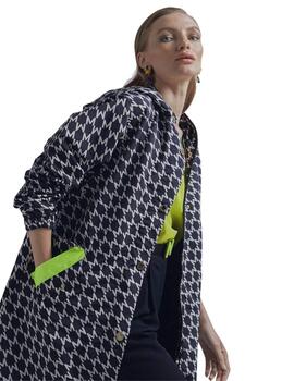 Lola Casademunt Trench Logo Negro