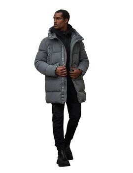 Blauer  Impermeabile / Trench Lunghi Imb Piuma Gri